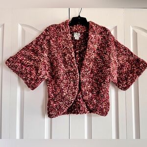 NWOT Anthropologie Tabitha chunky burgundy pink sweater Size M